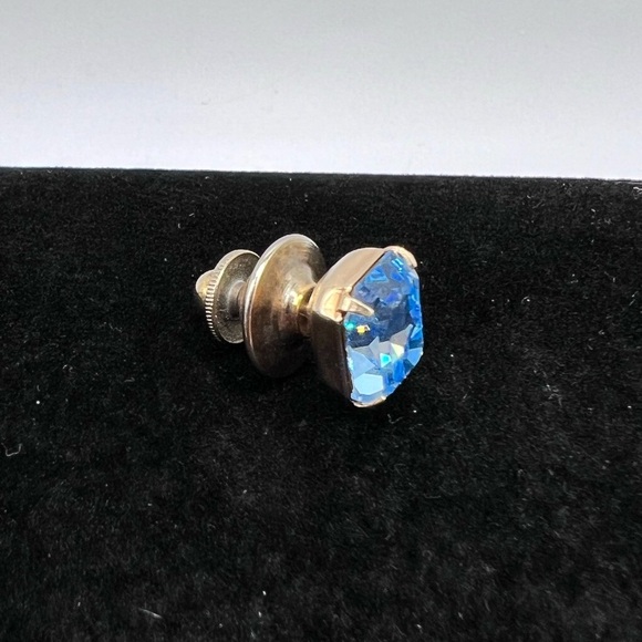 Destino Vintage Blue Stone Cuff Links with Pin - Picture 6 of 6